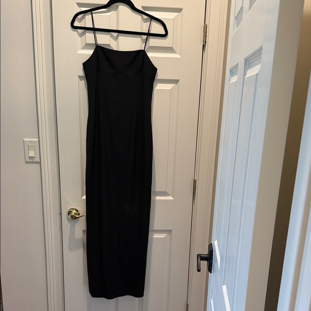 J. Crew Black Spaghetti-Strap Maxi Dress. Sz 4 exc cond
